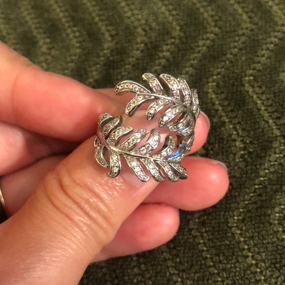 🍃 Set of three fairy leaf wood princess rings 5,6,7 - Picture 3 of 16